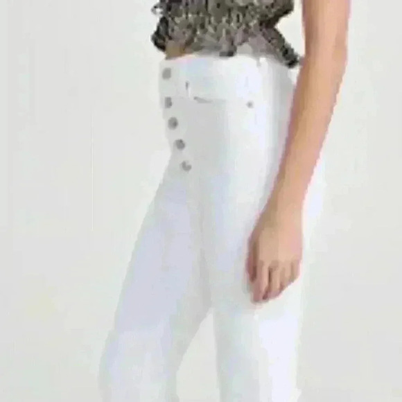 NEW RAG & Bone Casey High-Rise Ankle Cropped Flare White Size 29 - Picture 3 of 10